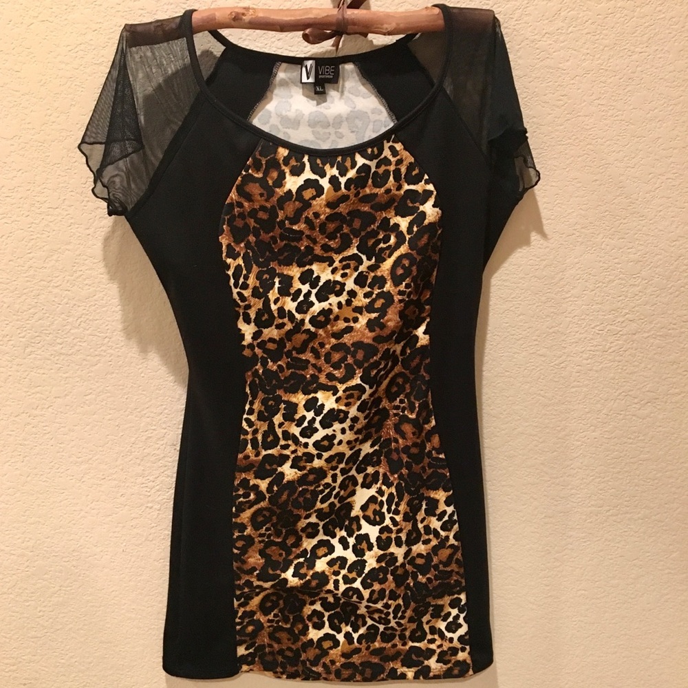 Vibe Mini Leopard Animal Print dress